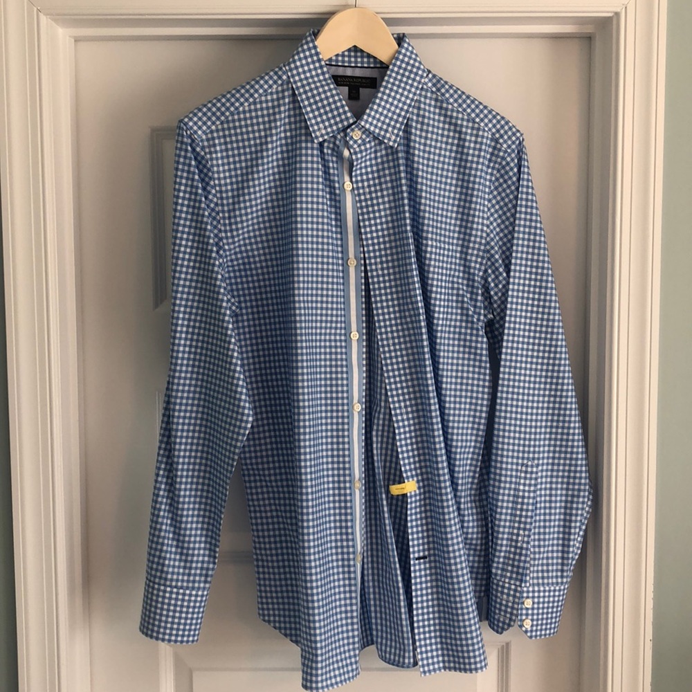 Banana Republic dress shirt white/blue